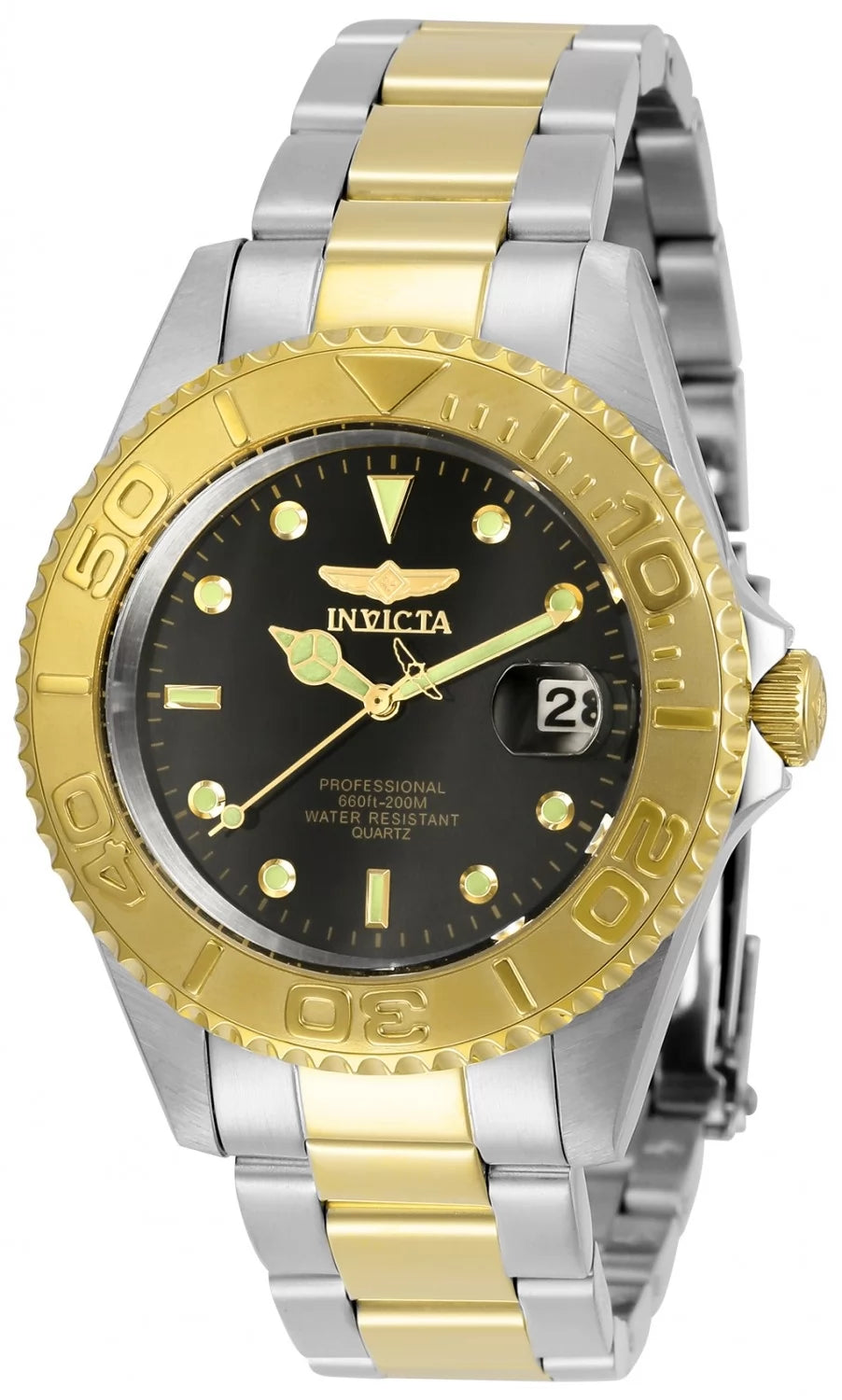 Invicta Men's 29941 Pro Diver  Quartz 3 Hand Black Dial Watch