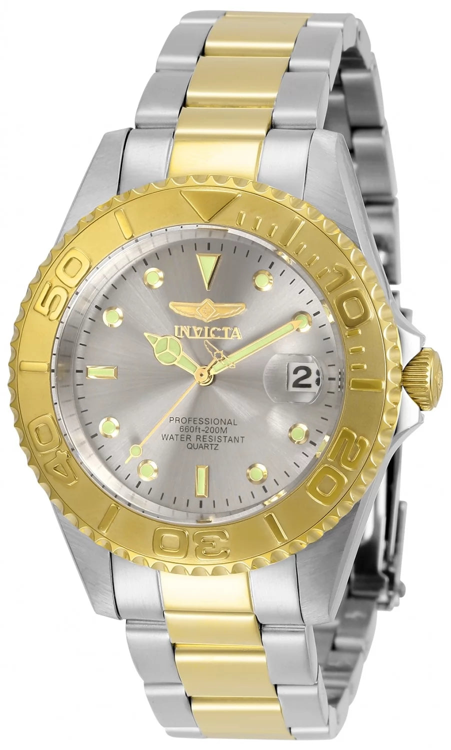 Invicta Men's 29943 Pro Diver Quartz 3 Hand Grey Dial Watch