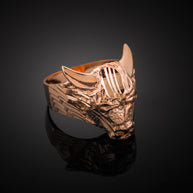 Gold Bull Taurus Ring (Available in Yellow/Rose/White Gold)