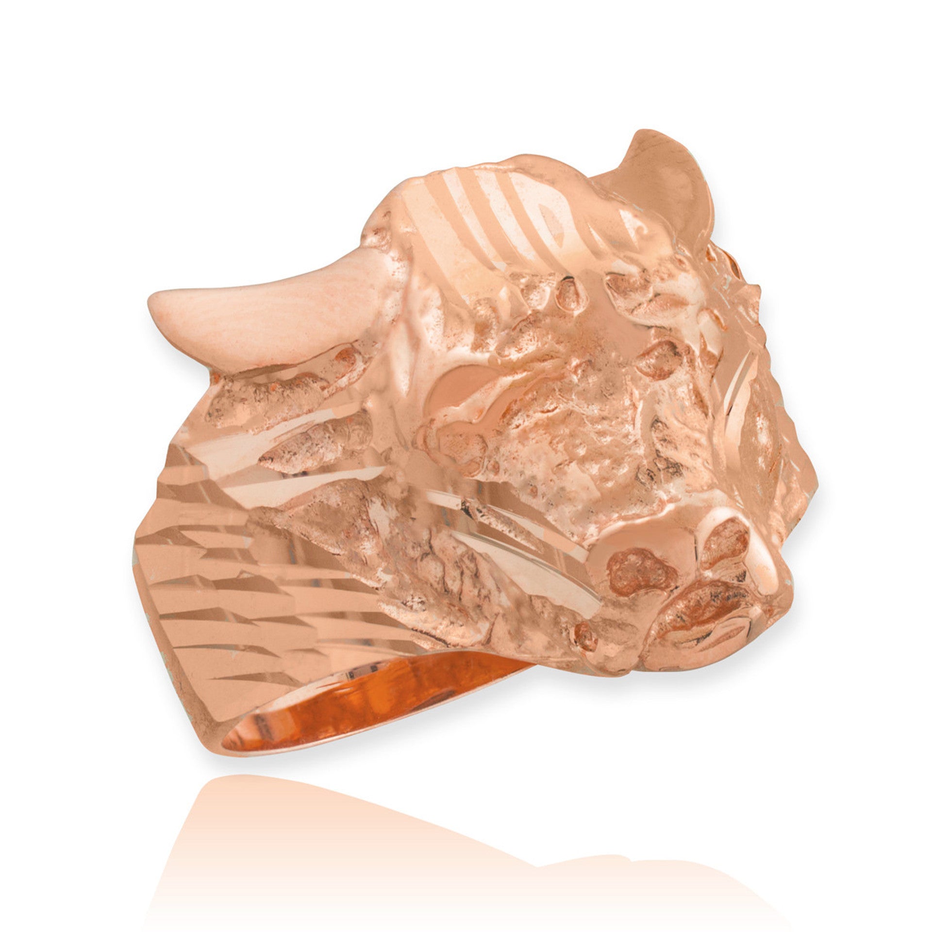 Gold Bull Taurus Ring (Available in Yellow/Rose/White Gold)