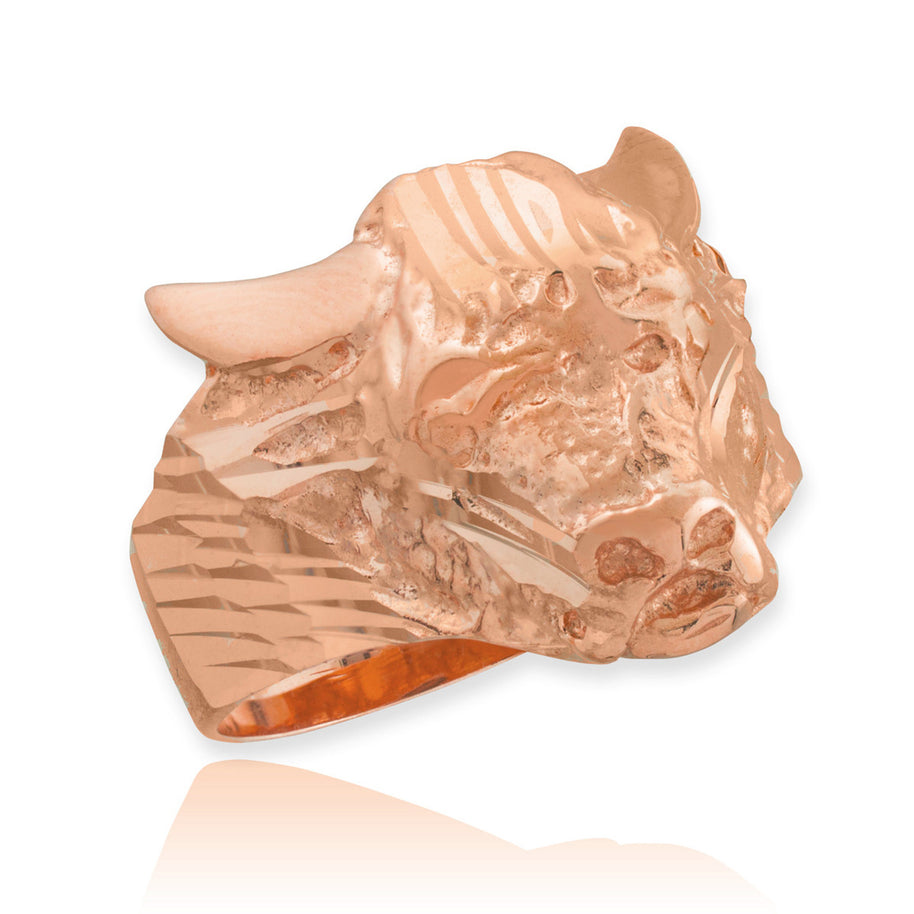 Gold Bull Taurus Ring (Available in Yellow/Rose/White Gold)