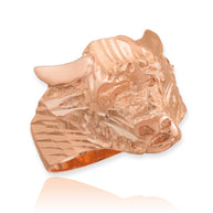 Gold Bull Taurus Ring (Available in Yellow/Rose/White Gold)