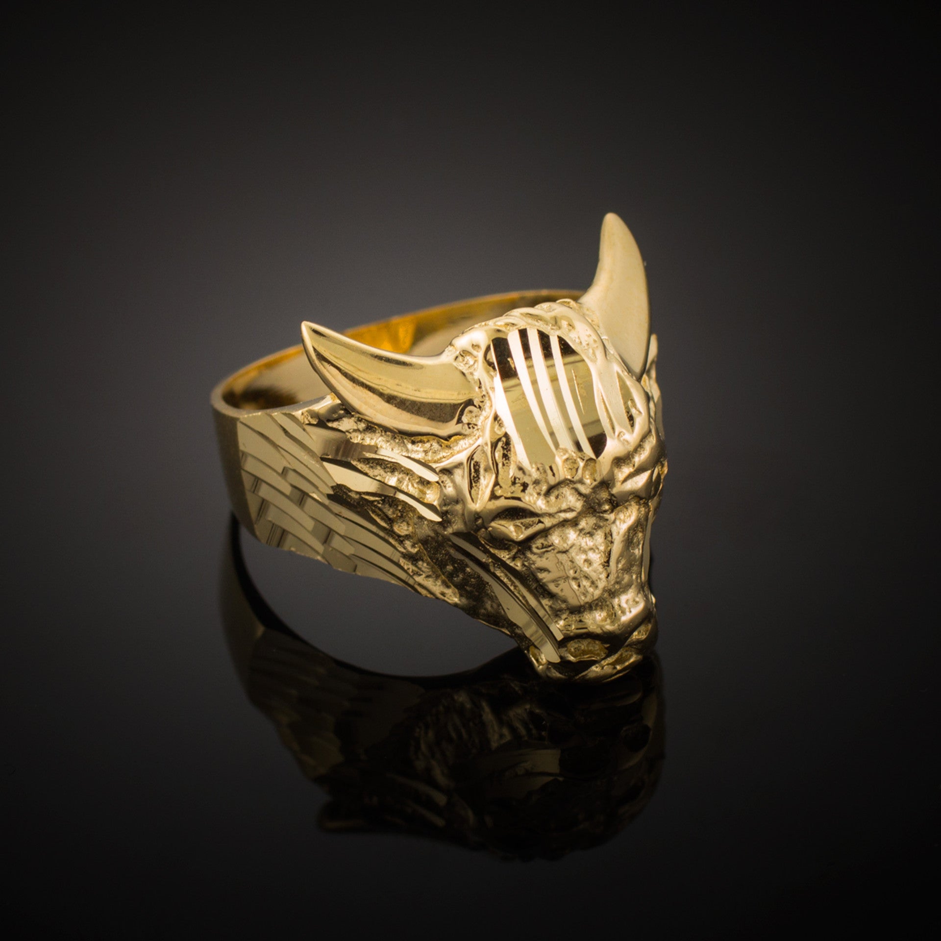 Gold Bull Taurus Ring (Available in Yellow/Rose/White Gold)