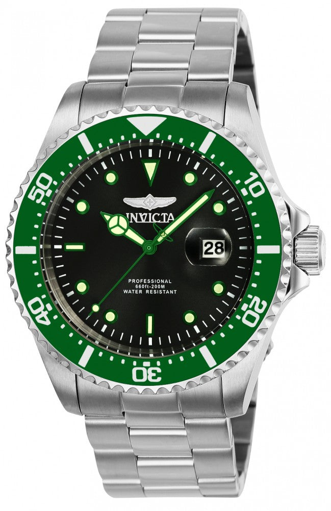 Invicta Men's 25714 Pro Diver Quartz 3 Hand Charcoal Dial Watch