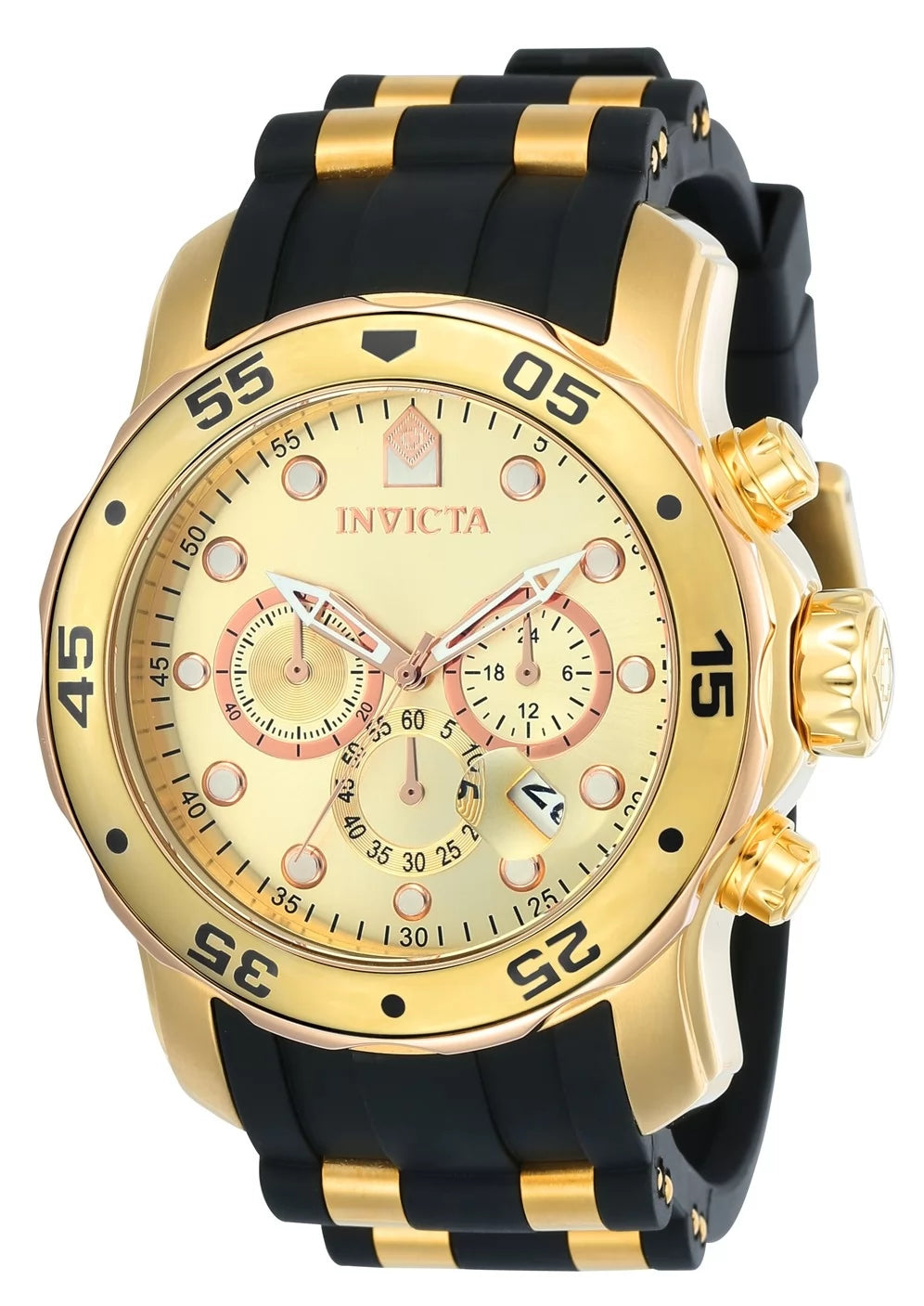 Invicta Men's 17884 Pro Diver Quartz Multifunction Gold Dial Watch