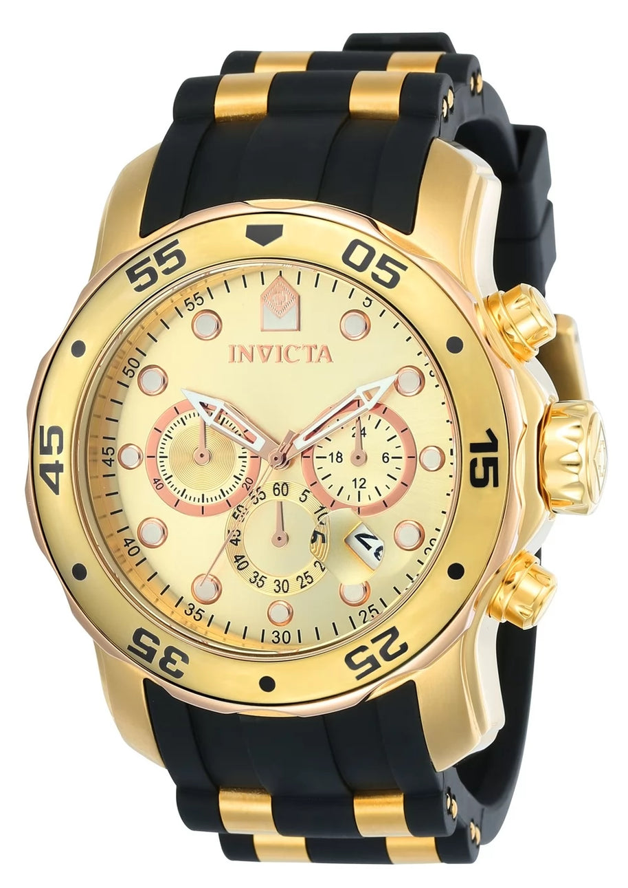 Invicta Men's 17884 Pro Diver Quartz Multifunction Gold Dial Watch