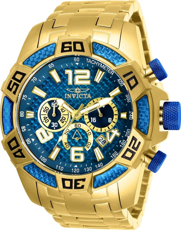 Invicta Men's 25852 Pro Diver Quartz Chronograph Blue Dial Watch