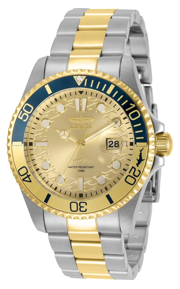 Invicta Men's 30948 Pro Diver Quartz 3 Hand Gold Dial Watch
