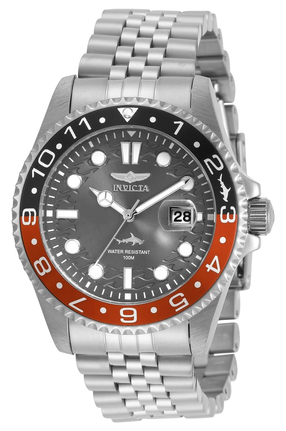 Invicta Men's 30621 Pro Diver  Quartz 3 Hand Charcoal Dial Watch