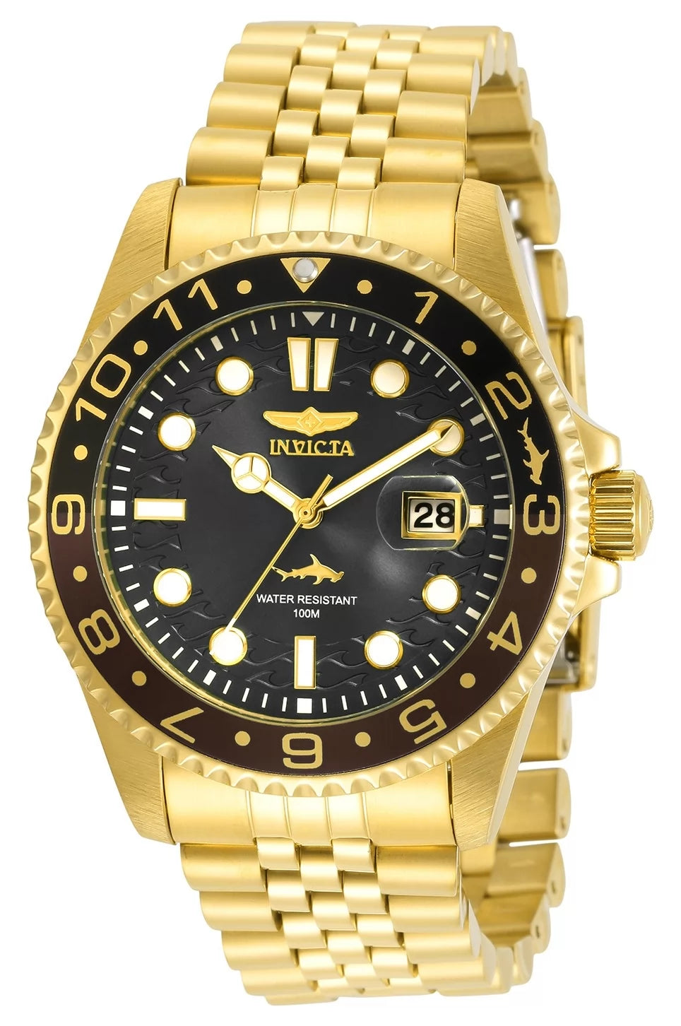 Invicta Men's 30622 Pro Diver  Quartz 3 Hand Black Dial Watch