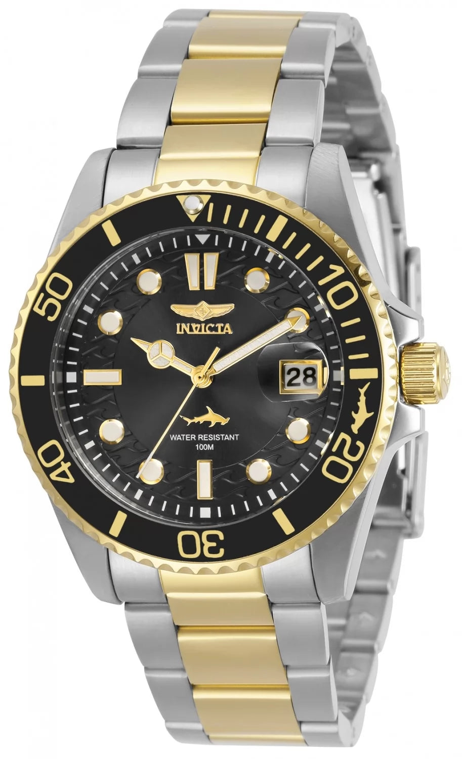 Invicta Women's 30483 Pro Diver Quartz 3 Hand Black Dial Watch