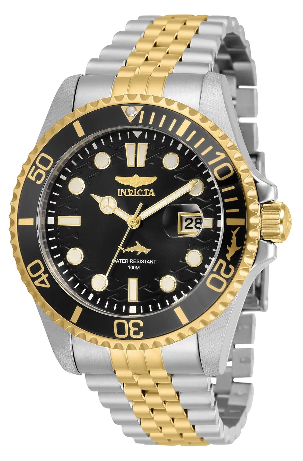 Invicta Men's 30618 Pro Diver Quartz 3 Hand Black Dial Watch