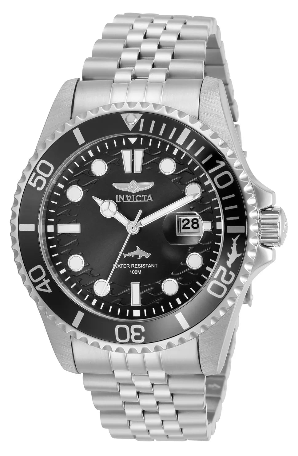Invicta Men's 30609 Pro Diver Quartz 3 Hand Black Dial Watch