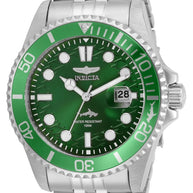 Invicta Men's 30611 Pro Diver Quartz 3 Hand Green Dial Watch