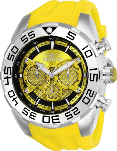 Invicta Men's 26298 Speedway Quartz Multifunction Black, Yellow Dial Watch