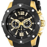 Invicta Men's 30769 I-Force Quartz 3 Hand Black Dial Watch