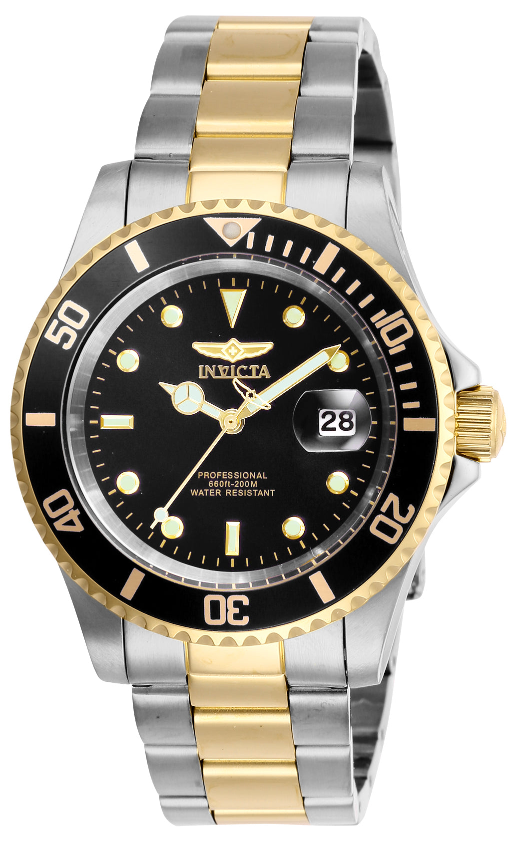 Invicta Men's 26973 Pro Diver Quartz 3 Hand Black Dial Watch