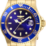 Invicta Men's 26974 Pro Diver Quartz 3 Hand Blue Dial Watch
