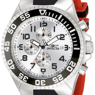 Invicta Men's 12411 Pro Diver Quartz 3 Hand Silver Dial Watch