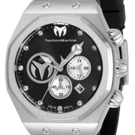 Technomarine Men's TM-520000 Reef Sun Quartz Chronograph Black, Silver Dial Watch