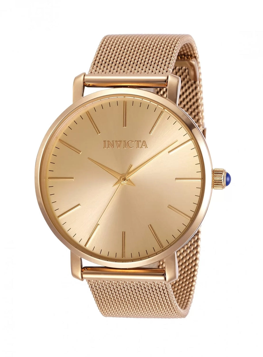 Invicta Women's 31072 Angel Quartz 3 Hand Rose Gold Dial Watch