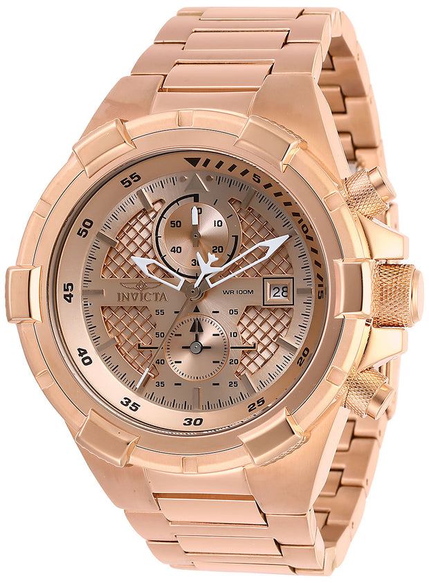 Invicta Men's 28128 Aviator Quartz Chronograph Rose Gold Dial Watch