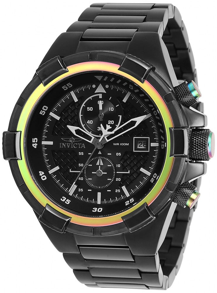 Invicta Men's 28131 Aviator Quartz Chronograph Black Dial Watch