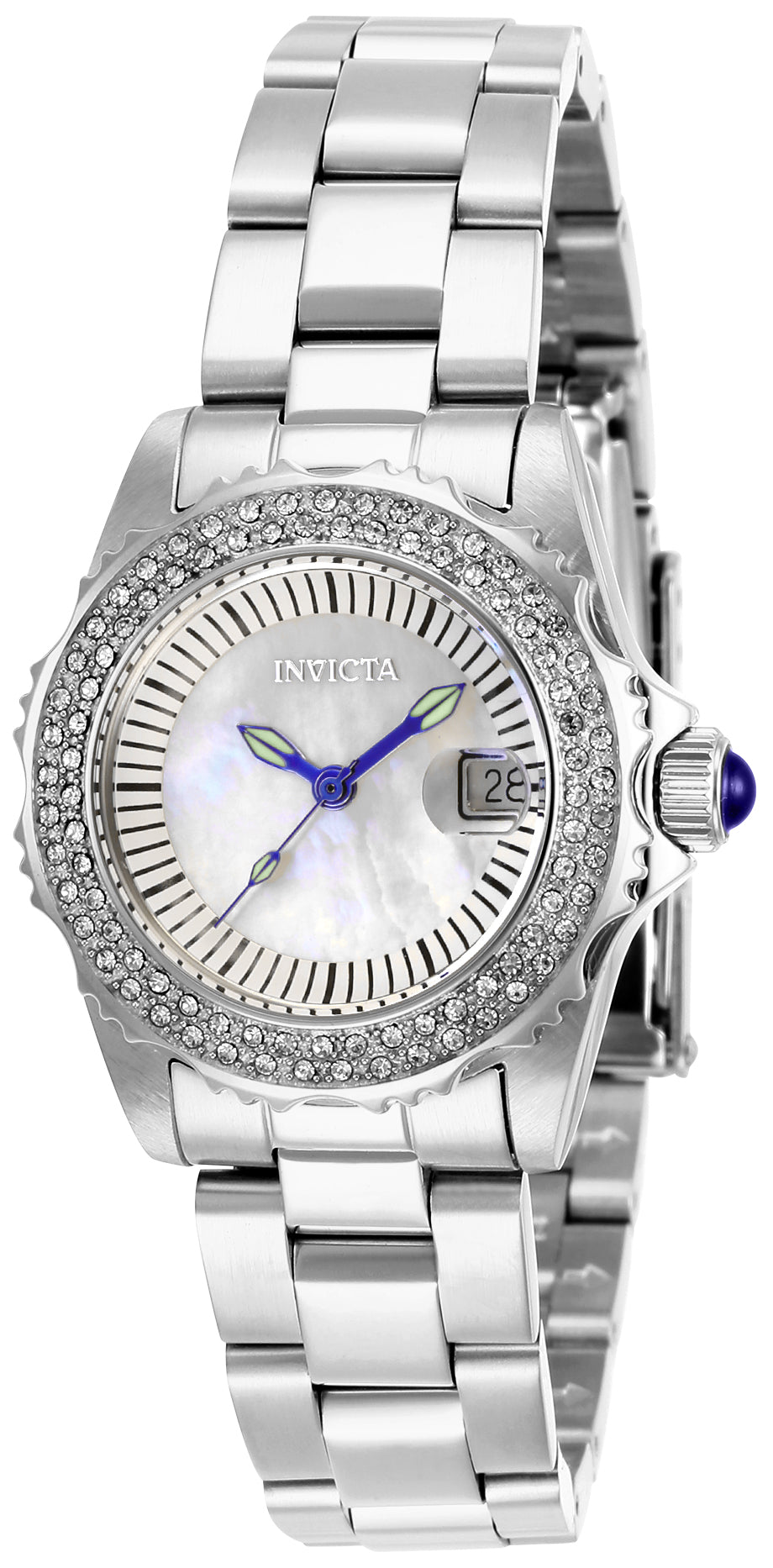 Invicta Women's 28442 Angel Quartz 3 Hand White Dial Watch