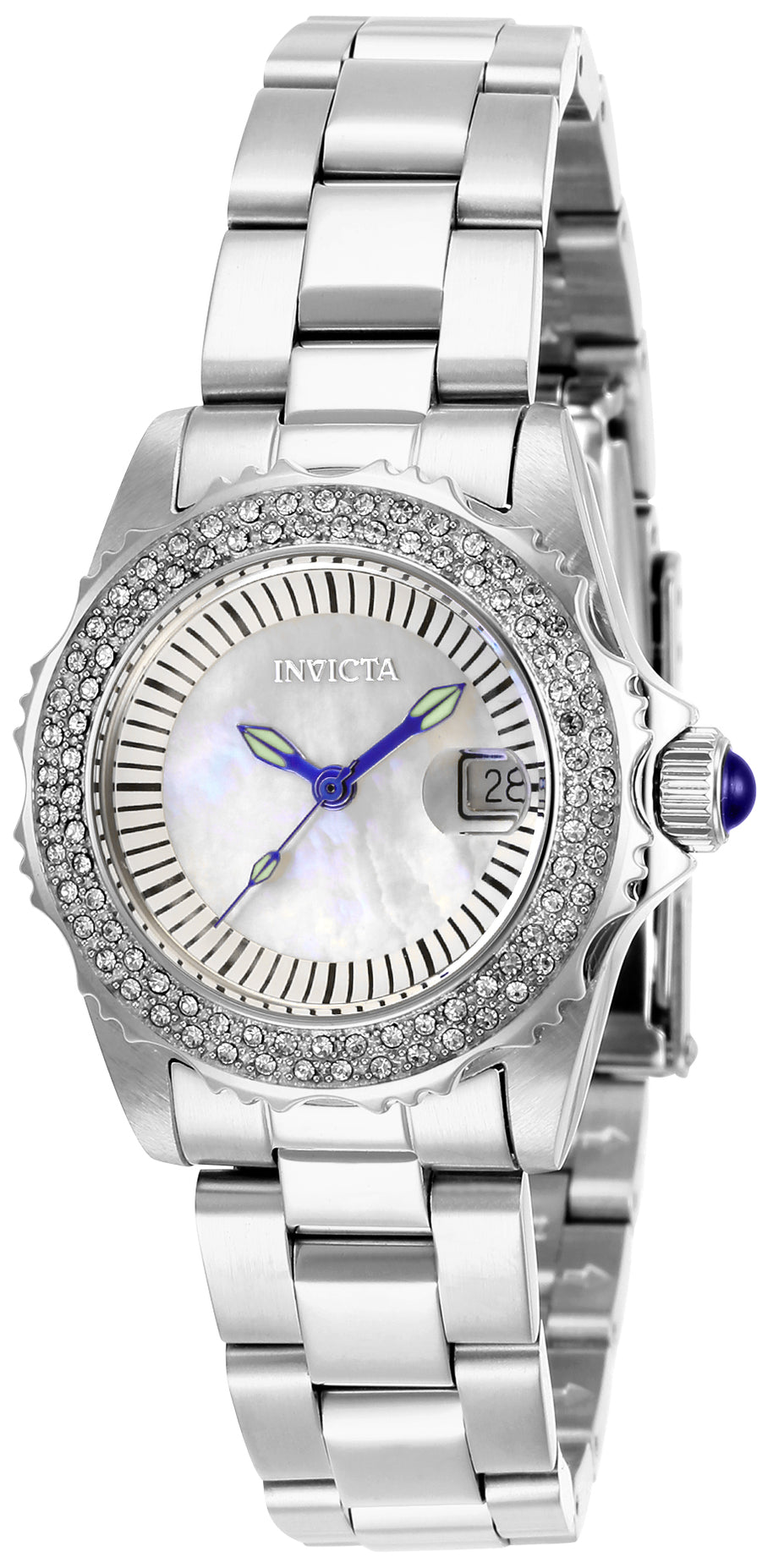 Invicta Women's 28442 Angel Quartz 3 Hand White Dial Watch