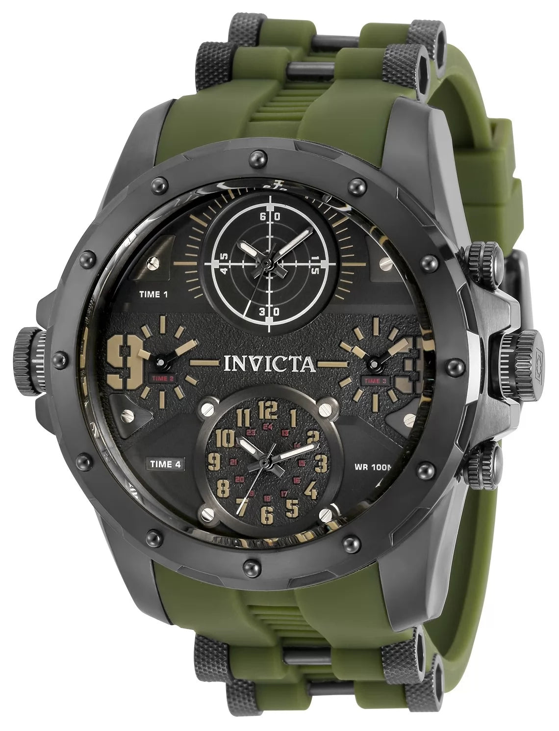 Invicta Women's 31138 Coalition Forces Quartz Multifunction Black Dial Watch