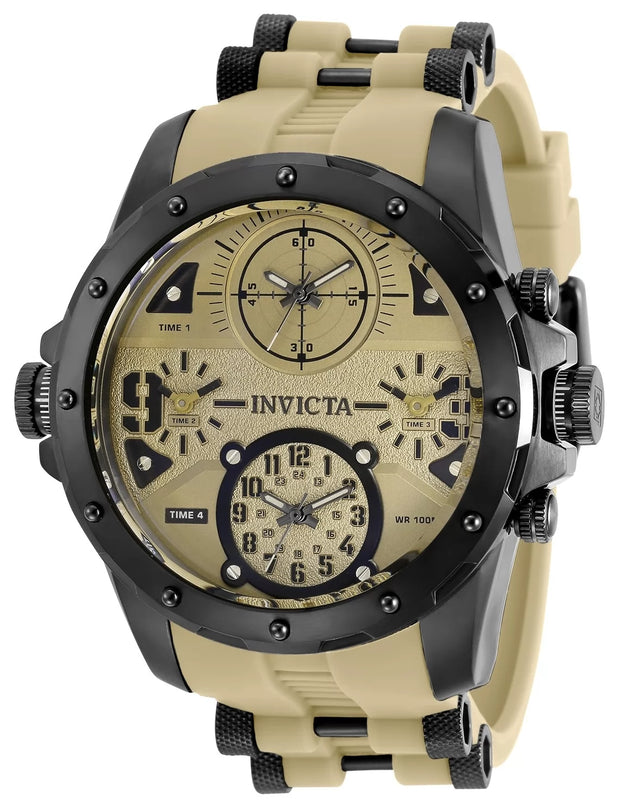 Invicta Men's 31139 Coalition Forces Quartz Multifunction Black, Light Brown Dial Watch