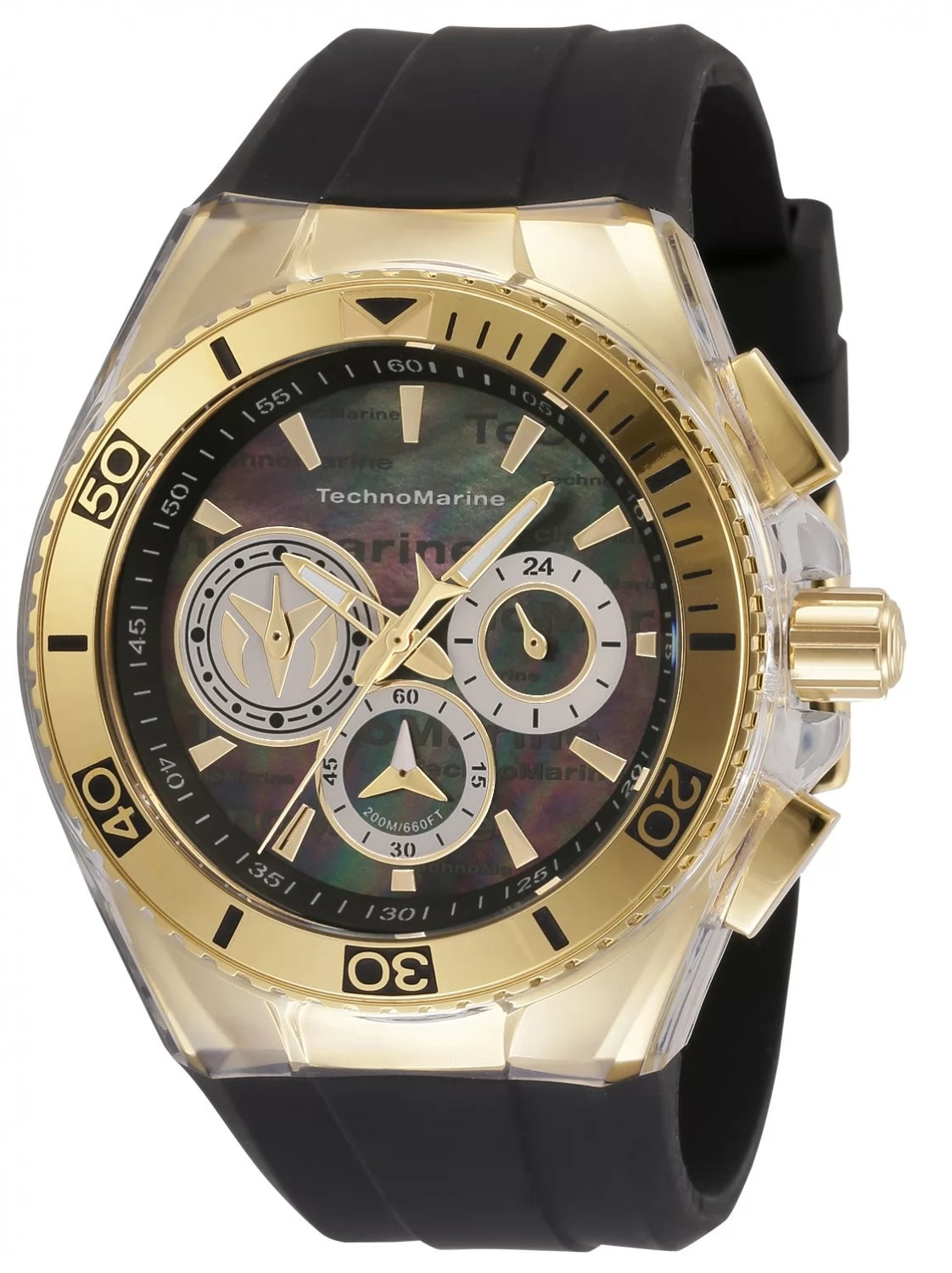 Technomarine Men's TM-120025 Cruise Quartz Chronograph Silver, Black Dial Watch