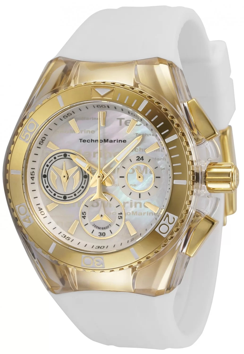 Technomarine Women's TM-120028 Cruise  Quartz Chronograph Silver, White Dial Watch