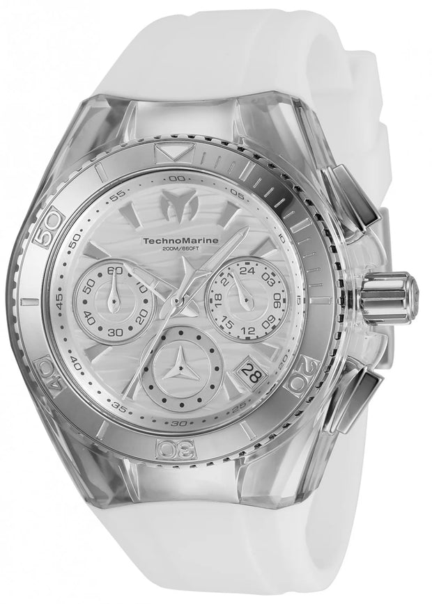 Technomarine Women's TM-120033 Cruise Quartz Chronograph Silver Dial Watch
