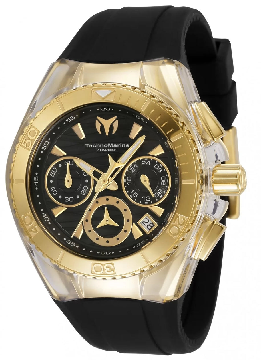 Technomarine Women's TM-120036 Cruise Quartz Chronograph Black Dial Watch