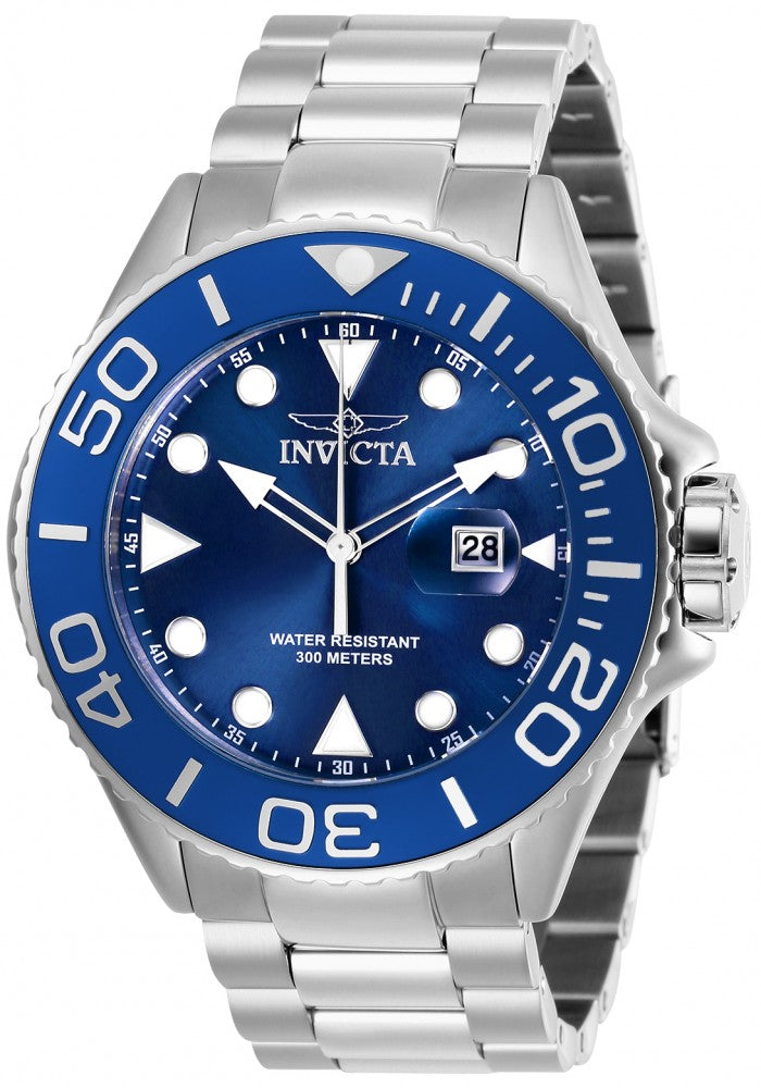Invicta Men's 28766 Pro Diver Quartz 3 Hand Blue Dial Watch