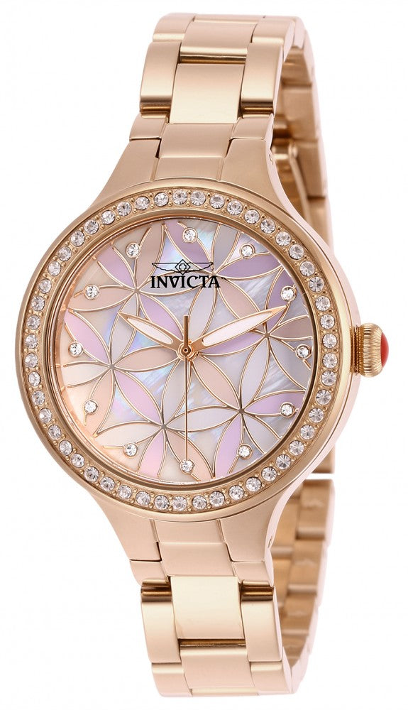 Invicta Women's 28824 Wildflower Quartz 3 Hand Grey, Pink, Purple Dial Watch