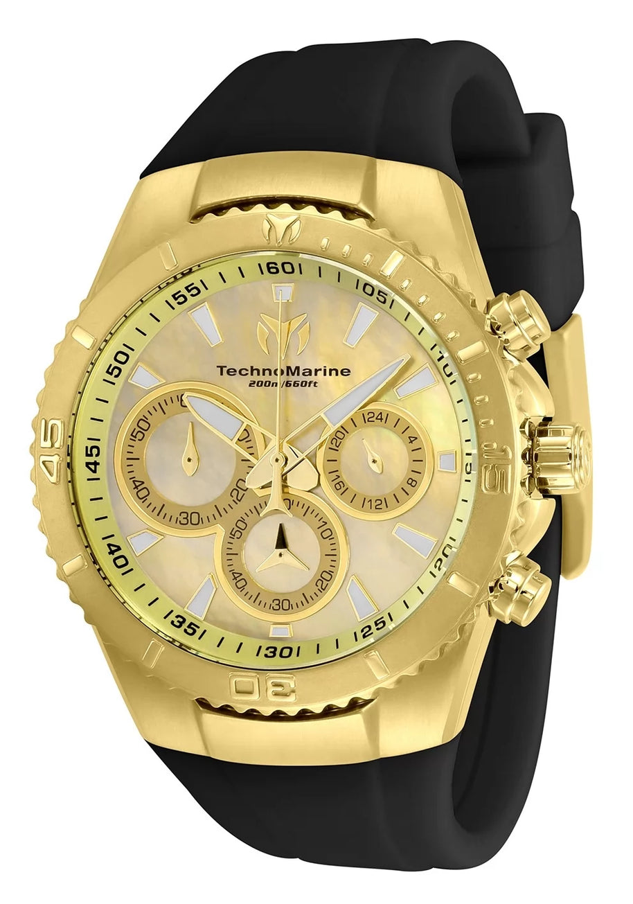 Technomarine Women's TM-220072 Manta Quartz Chronograph Gold Dial Watch