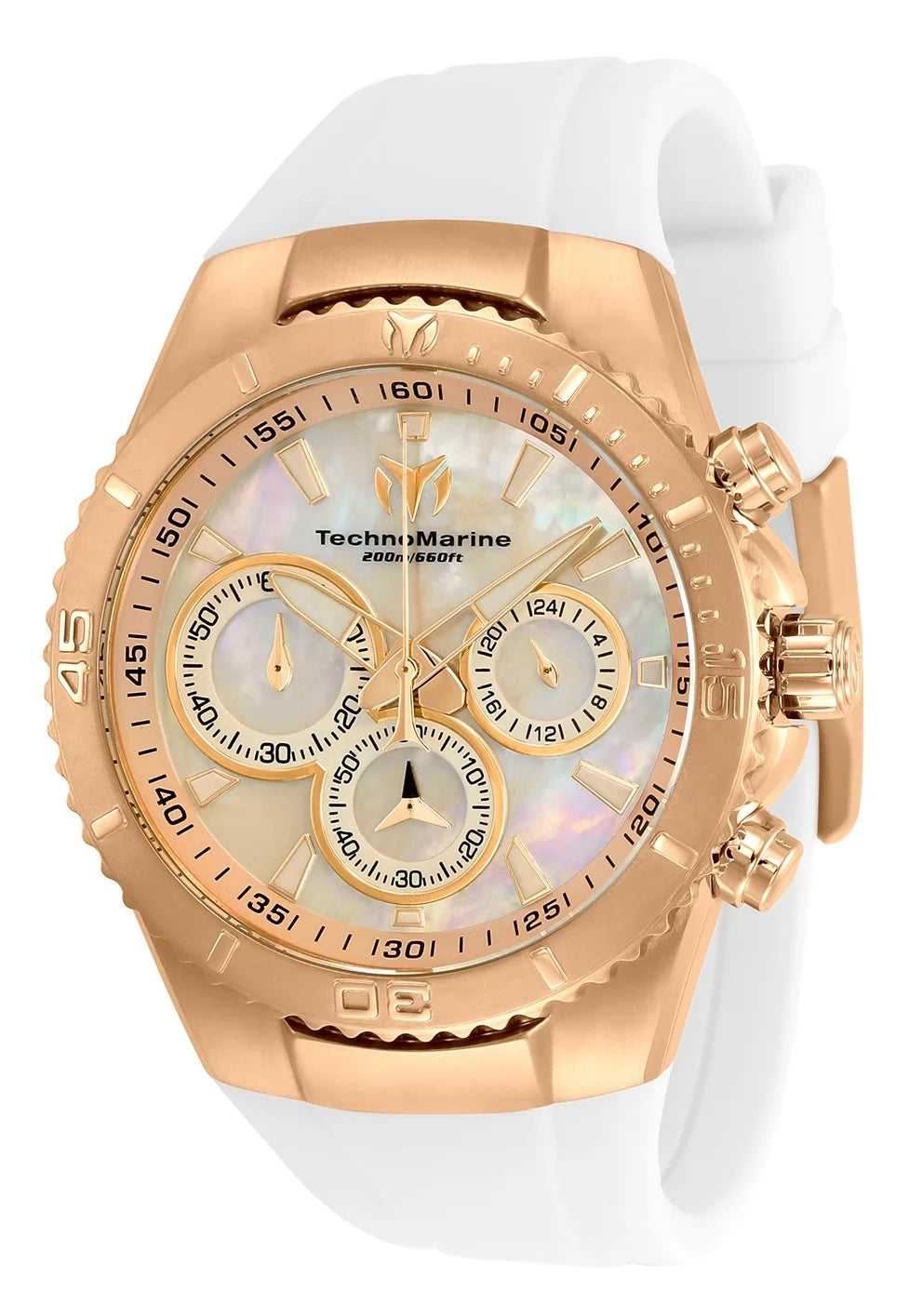 Technomarine Men's TM-220074 Manta Quartz Chronograph White Dial Watch