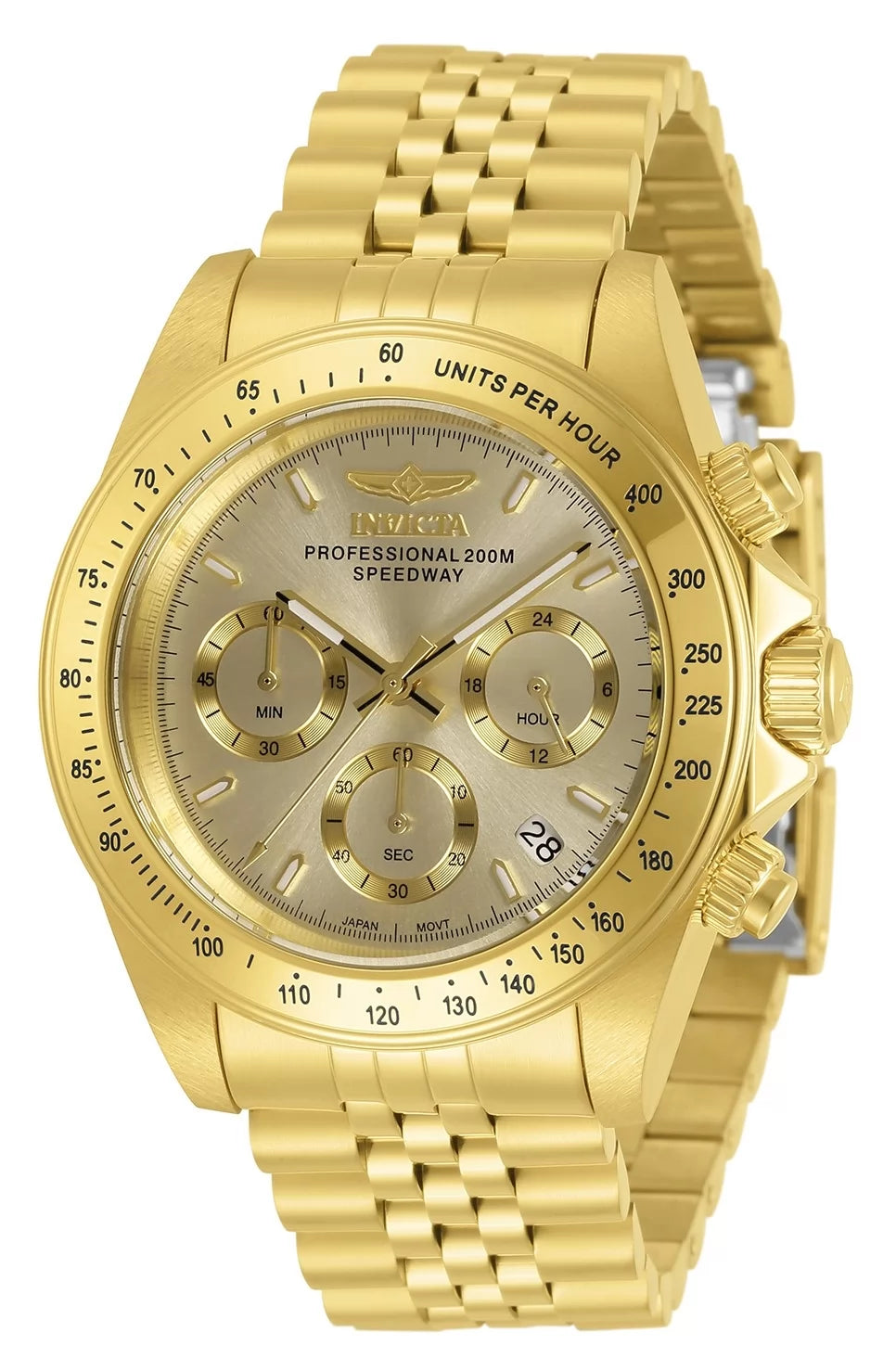 Invicta Men's 30997 Speedway Quartz Chronograph Gold Dial Watch