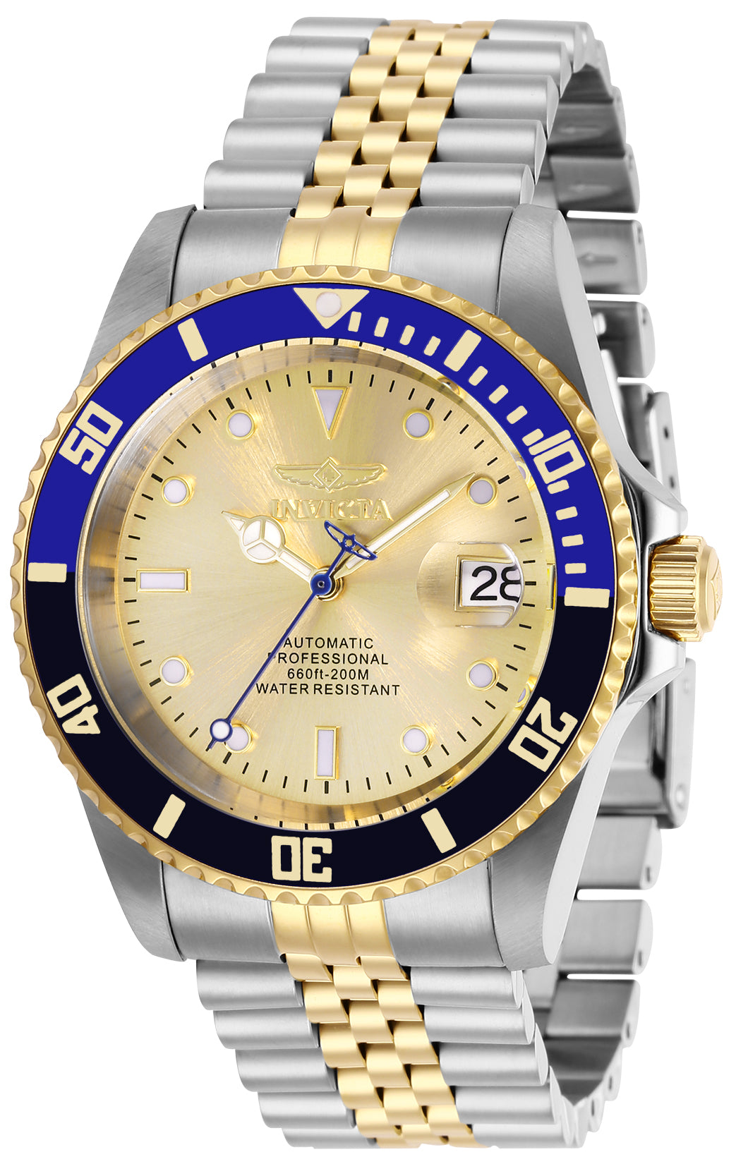 Invicta Men's 29181 Pro Diver Automatic 3 Hand Gold Dial Watch