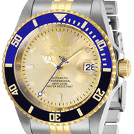 Invicta Men's 29181 Pro Diver Automatic 3 Hand Gold Dial Watch