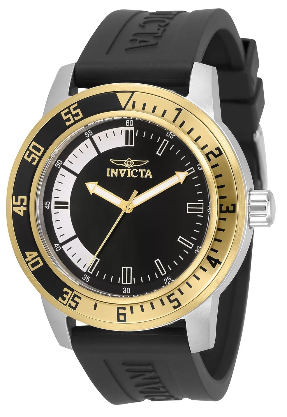 Invicta Men's 34097 Specialty Quartz 3 Hand Black, White Dial Watch