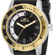 Invicta Men's 34097 Specialty Quartz 3 Hand Black, White Dial Watch
