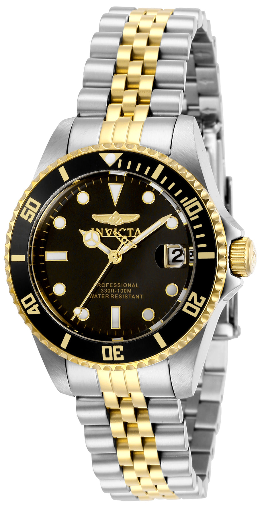 Invicta Women's 29189 Pro Diver Quartz 3 Hand Black Dial Watch