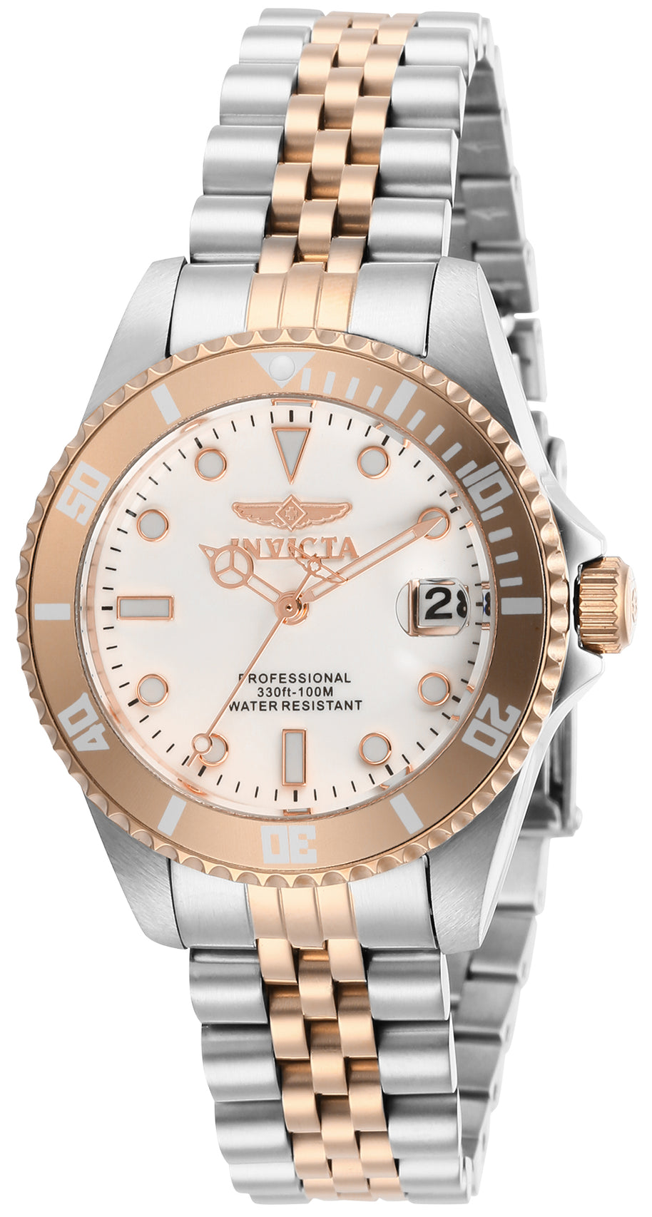 Invicta Women's 29193 Pro Diver Quartz 3 Hand White Dial Watch