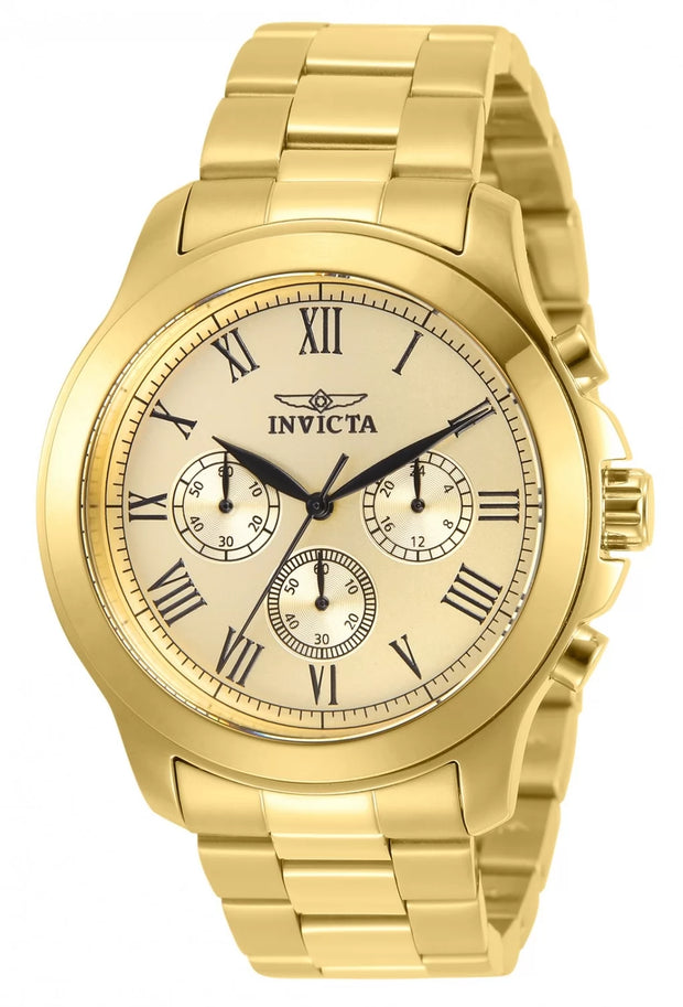 Invicta Men's 21658 Specialty  Quartz Chronograph Gold Dial Watch