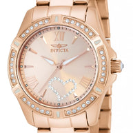 Invicta Women's 21417 Angel Quartz 3 Hand Rose Gold Dial Watch