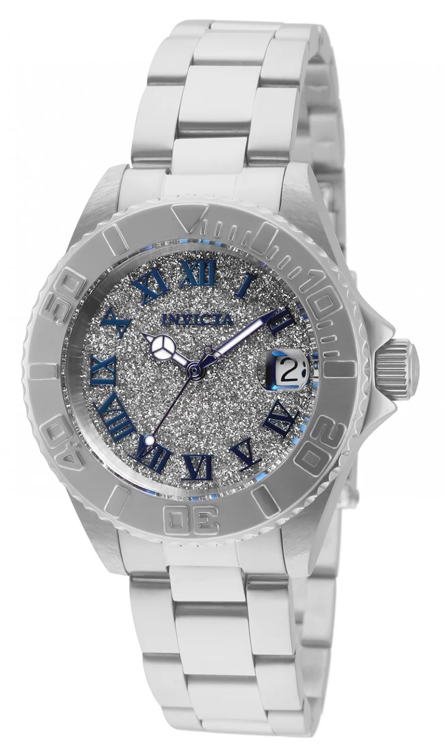 Invicta Women's 33360 Angel Quartz 3 Hand Silver Dial Watch