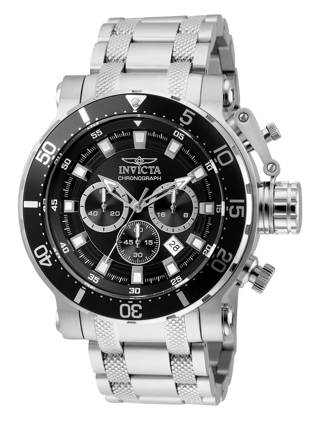Invicta Men's 32704 Coalition Forces Quartz VD53 Silver, Black Dial Watch